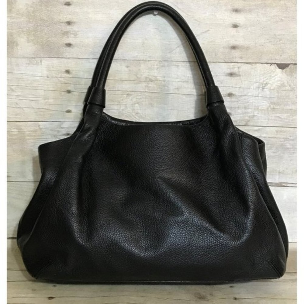 Vintage Kate Spade Tote Bag Grant Park Black Leather Shoulder Bag Satchel Purse - Picture 5 of 7